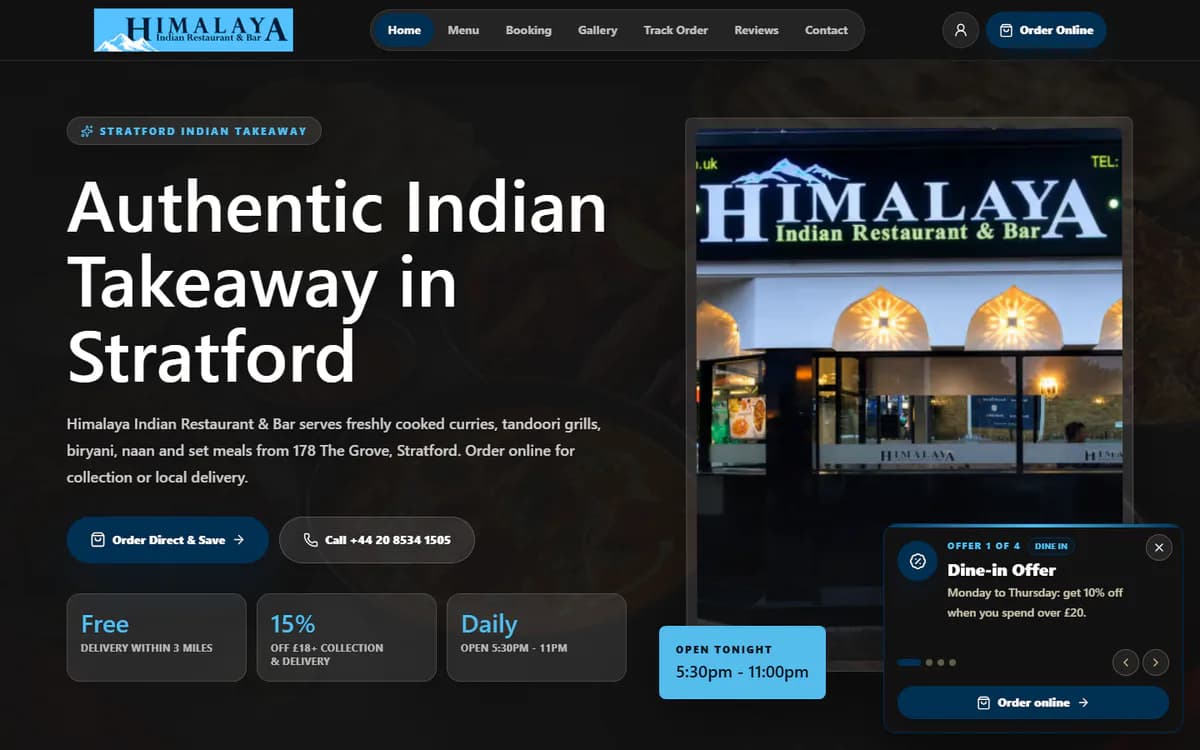 Himalaya OrderDaily website preview